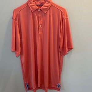Vibrant Coral Polo Shirt for Men